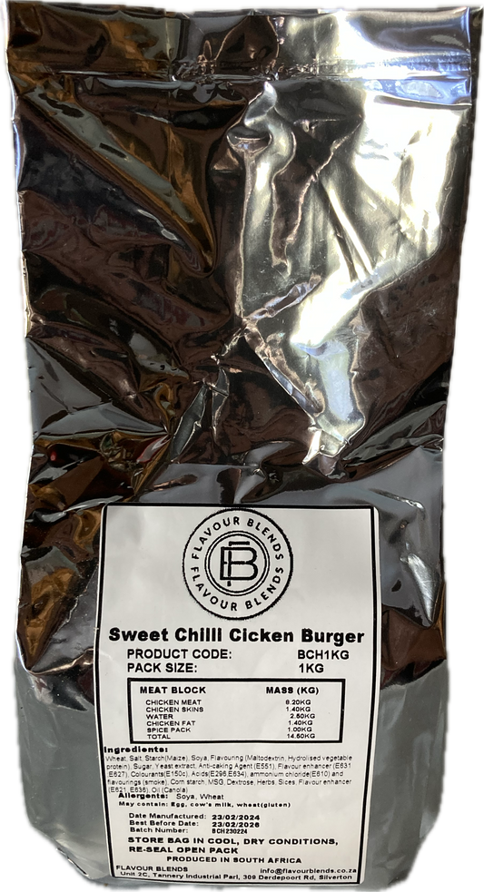 BURGER SWEET CHILLI CHICKEN 1KG